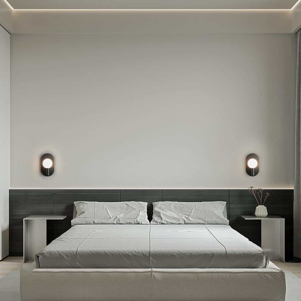 SEMANHUA Lámpara de pared totalmente de cobre, lámpara de pared moderna y sencilla for sala de estar, lámpara de arte de escalera de pared de fondo, lámpara de pared de noche for dormitorio de estudio