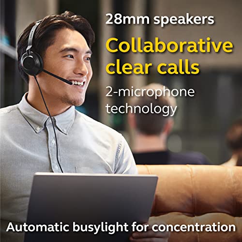 Jabra Evolve2 30 Ms Wired Headset, Usb-A, Mono, Black – Lightweight, Portable Telephone Headset With 2 Built-In Microphones – Work Headset With Superior Audio And Reliable Comfort #TOP2