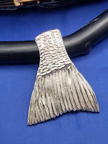 Custom Handcrafted Original Large Sterling Silver Red Fish Tail Pendant3