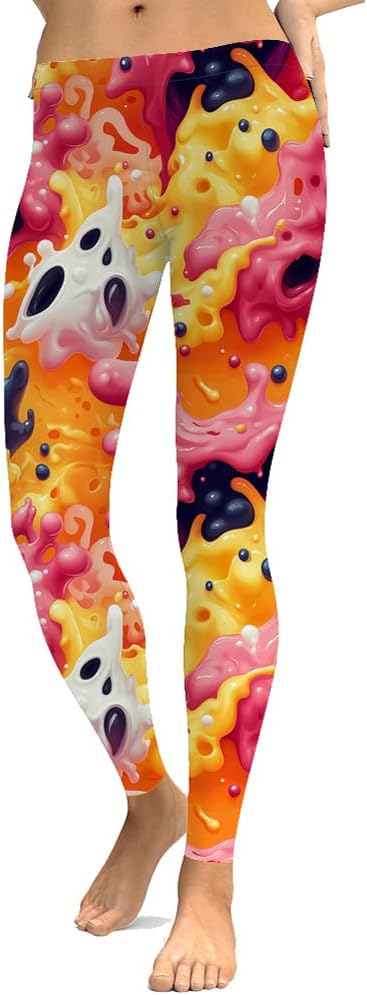Sister Amy Women's Digital Pattern Printted Ankle Elastic Tights Legging …