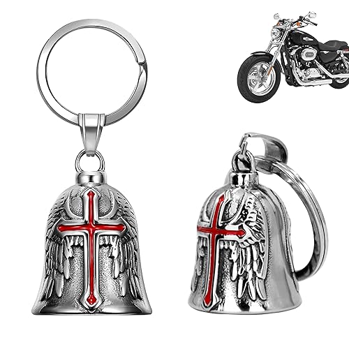 XNZMYN 2 Piezas Llavero Moto Campana Guardiana | Personalizado | Anillo Colgante | Motocicletas, Vehículos Eléctricos, Bicicletas, Coches |...