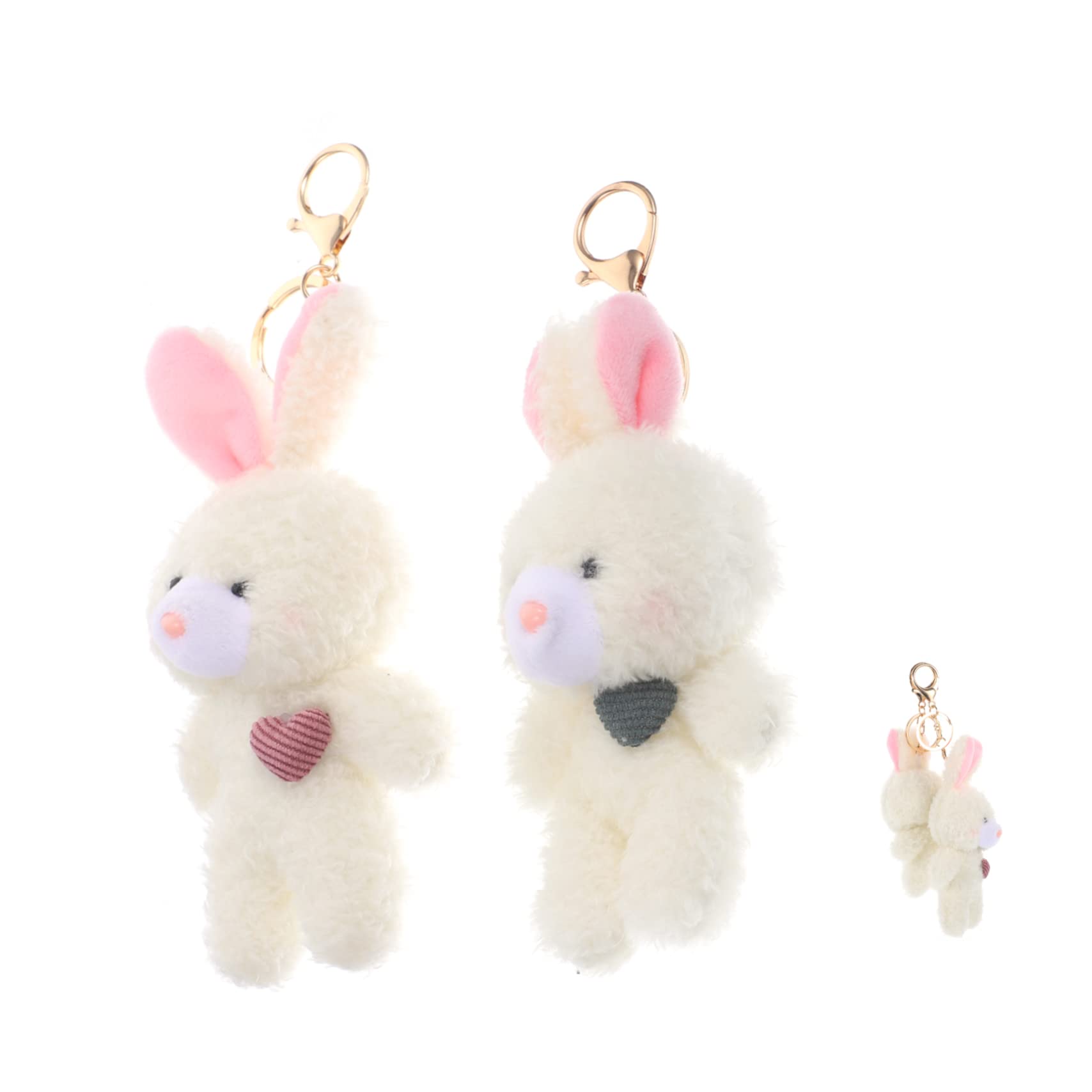 WOFASHPURET Rabbit Stuffed Animal Keychain Bunny Keychain Plush Cartoon Kawaii Charm for Women Girls Backpack