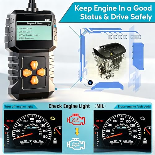 image for LeeKooLuu OBD2 Scanner Ease Setup Plug-Play: Clear Reset Engine Error 