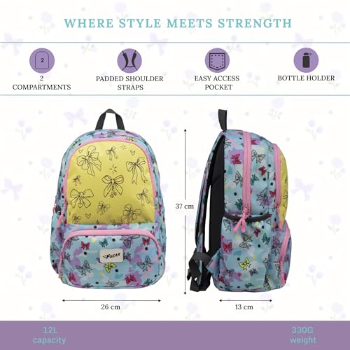 Image of F Gear Colour Buddy 12L Kids Backpack, Kids Can Colour On The Bag, 1 Compartment & 2 Pockets; Lightweight, Durable & Fun Backpack for School & Travel | Comfortable & Stylish Bag