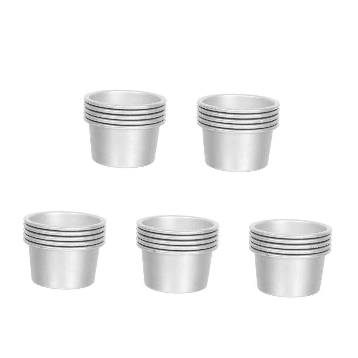 PRETYZOOM 25 Pièces Moule à Gâteau En Aluminium Moules à Pâtisserie Manche à Gâteaux D'aluminium