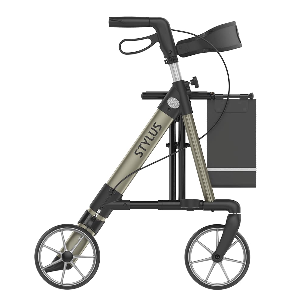 Rehasense Stylus Leichtgewicht Rollator (Champagner, Gr.M (SH 53cm))