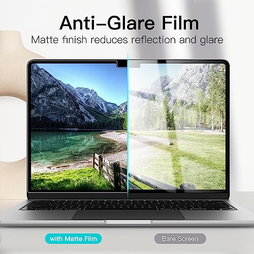 Image of JETech Screen Protector Guard for MacBook Air 15-Inch (M2-M5, 2023-2026), Anti-Glare PET Matte Film, Anti-Fingerprint, 2-Pack