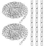 Applications Polyvalentes : Chaine chien Convient pour suspendre des pots de fleurs, du linge, des balançoires, des carillons éoliens, ou comme chaîne de sécurité pour vélo, laisse pour animal domestique, chaîne de verrouillage de porte et renfort de clôture. Compatible avec une utilisation en intérieur et en extérieur, elle s'adapte à divers scénarios, notamment à la maison, au jardin, dans l'industrie et dans l'agriculture. Pratique et adaptable.