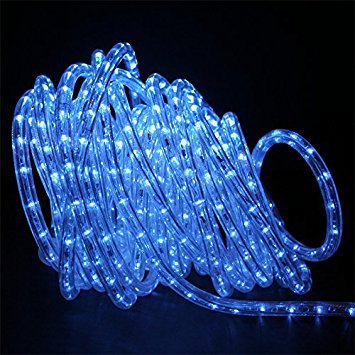 Direct-Lighting 50ft Super Bright Heavy Duty Blue Rope Lights with 600 LEDs - Expandable to 200 Ft.
