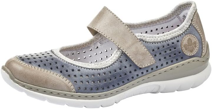 Rieker L32B5 Nikita Slip-On Women's Shoes - Lightweight Mary Janes with Adjustable Strap and Premium Cushioning Footbed - Comfort and Support for All-Day Wear