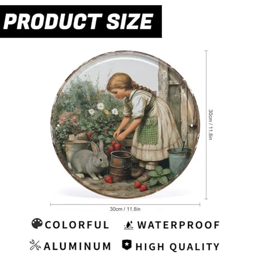 BLESS THIS HOUSE Tin Sign Funny Round Metal Sign for Home Living Room Porch Garden Yard Outdoor Man Cave Garage Bar Wall Decor 12x12 Inch