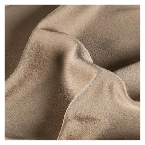 Tissu satin anti-transpiration drapé soyeux couleur or au mètre