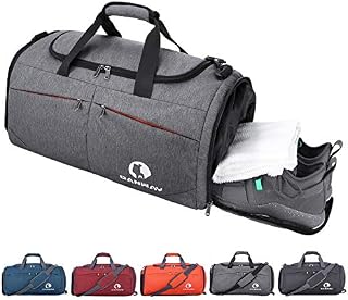 Canway Sports Gym Bag, Travel Duffel bag with Wet Pocket & Shoes Compartment 