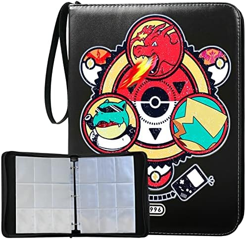 Card Binder Trading Cards Binder Extra Large 900 Pockets Trading Card Albums with sleeve Card holder Collection Binder for TCG (900 black)