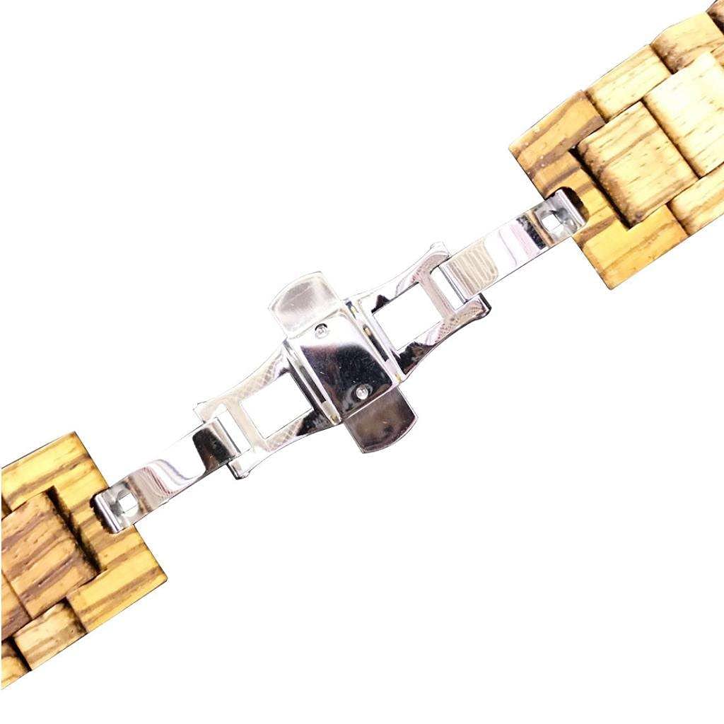 Sharplace 22m Uhr Armband aus Holz Gliederarmband Uhrband für