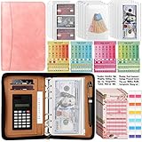 URUKI Budget Binder with Zipper Envelopes, Cash Envelopes for Budgeting with Planner A6 Binder &...