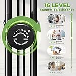 Caromix Folding Exercise Bike, 5 in 1 Stationary Bike with 16-Level Adjustable Magnetic Resistance, 330LB Capacity Indoor Workout Bike, Foldable Exercise Bike for Seniors and Adult - Image 3