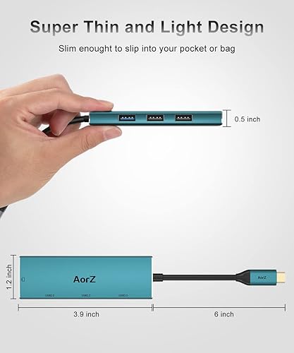 Miniatura 5 de Base para cubierta de vapor, estación de acoplamiento 6 en 1 para cubierta de vapor con HDMI 4K a 60 Hz, Gigabit Ethernet, 3 USB-A 3.0 y puerto