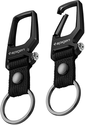 Spigen Anahtarlık Kanca ve Şişe Açacağı (2 Adet) Carabiner Siyah - AHP08270 (Spigen TR Garantili)