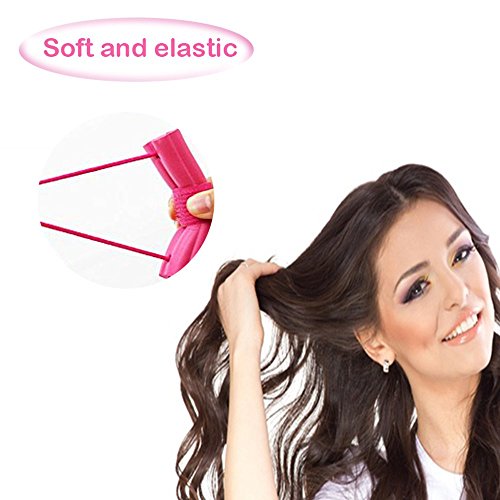 Hair Curlers, SXG Soft Pillow Sleeping Hair Rollers Curlers, No Heat Foam Curlers for Long Middle-Long Thick & Thin Hair, Flexible Foam Sponge Hair Rollers for Women & Girls, 8Pcs Set - Pink