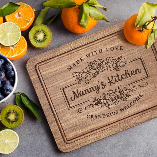 Tabla de cortar de madera de nogal para cocina, regalo para niñera o abuela, 27,94 cm x 21,59 cm x 1,27 cm miniatura 3