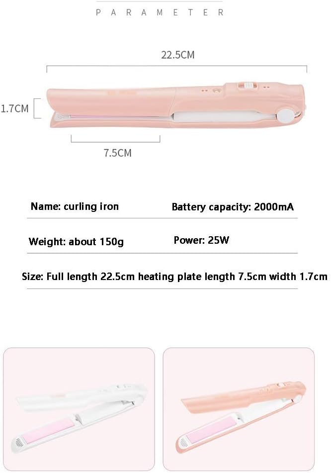 Curling Iron Hair Curler with Ceramic Coating Barrel and Anti-scalding Insulated Tip,Types of, Voltage, Include Heat Resistant Glove(E)
