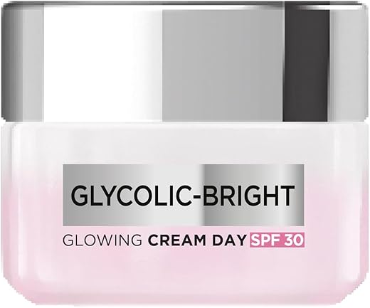 L'Oreal Paris Glycolic Bright Glowing Day Cream, Overnight Brightening Cream, Glycolic Acid in Gel-Like Cream Texture, tha...