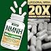 NMNH Supplement 1000mg - Nicotinamide Mononucleotide Alternative, Boost NAD+ with Liposomal Resveratrol & Nicotinamide Riboside NR, for Healthy Cellular, Aging, Energy, 120 Vegan Non-GMO Capsules