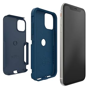 OtterBox iPhone 11 Commuter Series Case - BESPOKE WAY (BLAZER BLUE/STORMY SEAS BLUE), slim & tough, pocket-friendly, with port protection