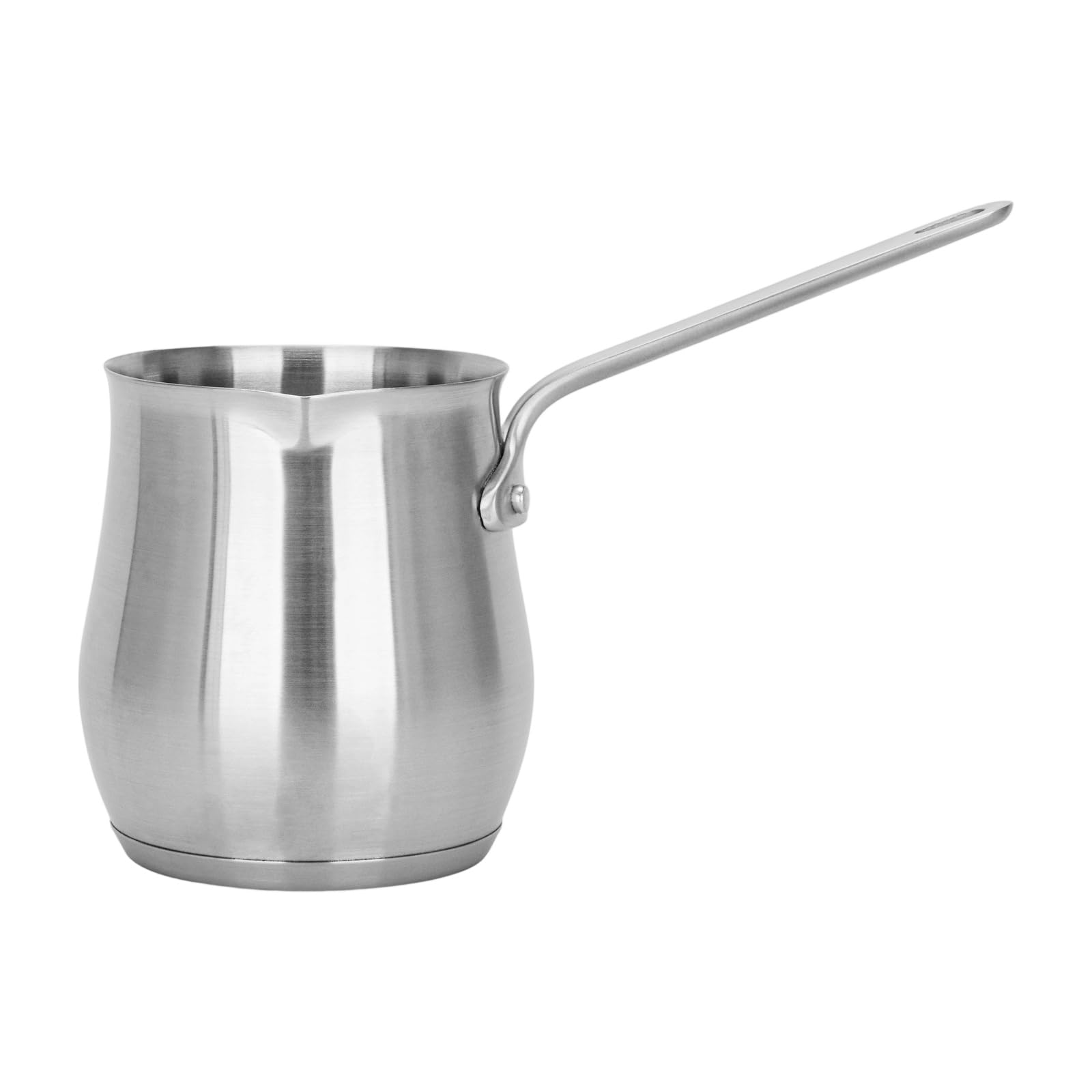 TFAOYS Multiple Stovetop Compatible Coffee Maker Stainless Steels Pour Kettle Milk Warmer Pots with Long Handle Turkishes Brewing Pots with Ergonomic Spout Large Capacity Milk Warmer Maker Kettle