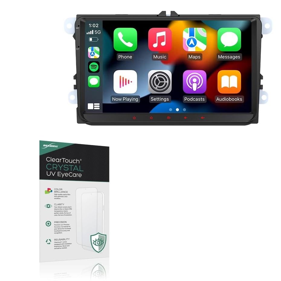 BoxWave Screen Protector Compatible With Eonon Q53PRO - ClearTouch Crystal Anti-UV EyeCare (2-Pack), Filters out Harmful Blue Light Reduce Fatigue