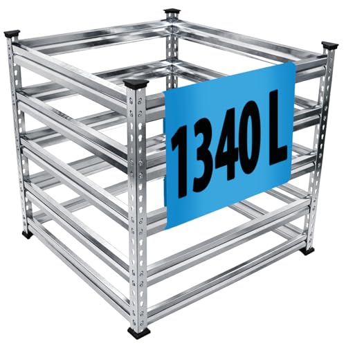 Bituxx Komposter Garten Wetterfest Kompostierer Kompostbehälter Metall 120 x 120 cm