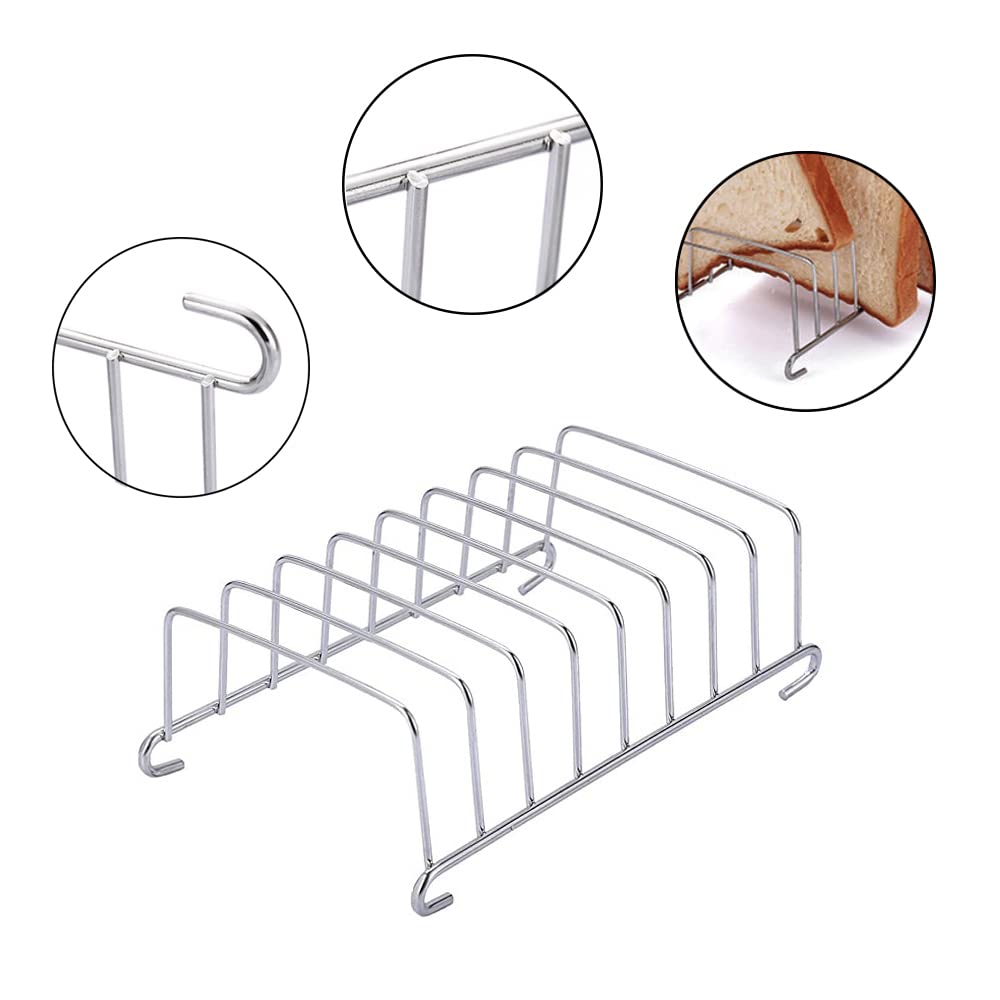 Toastständer Edelstahl 2 Stücke Toast Rack Brothalter Brotregal Toast Aufbewahrungsregal Toast Servieren Brotregal Toasthalter 304 Edelstahl Serviettenständer für Toast