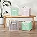 DII Non Woven Storage Collection Polyester Herringbone Bin, Small Set of 2, Mint, 2 Piece