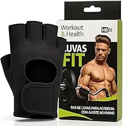 Luva Academia Preta Tamanho Único - Antiderrapante Confortável Com Ajuste No Punho Para Treino E Musculação