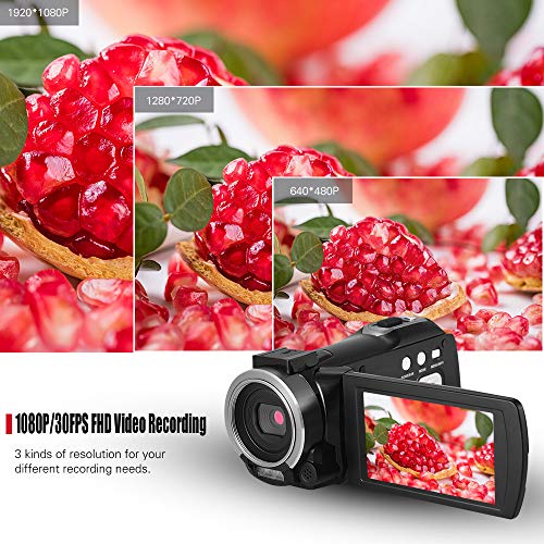 Andoer Portátil Multi-funcional 1080P FHD Filmadora Digital Video Recorder DV 24MP Suporte IR Visão