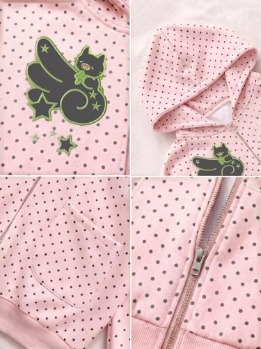 Image of Pokn Y2K Zip Up Hoodie Jojifuku Cutecore Kawaii Hoodie Clothes Women Long Sleeves Tops Graphic Cutecore Shoujo Clothes