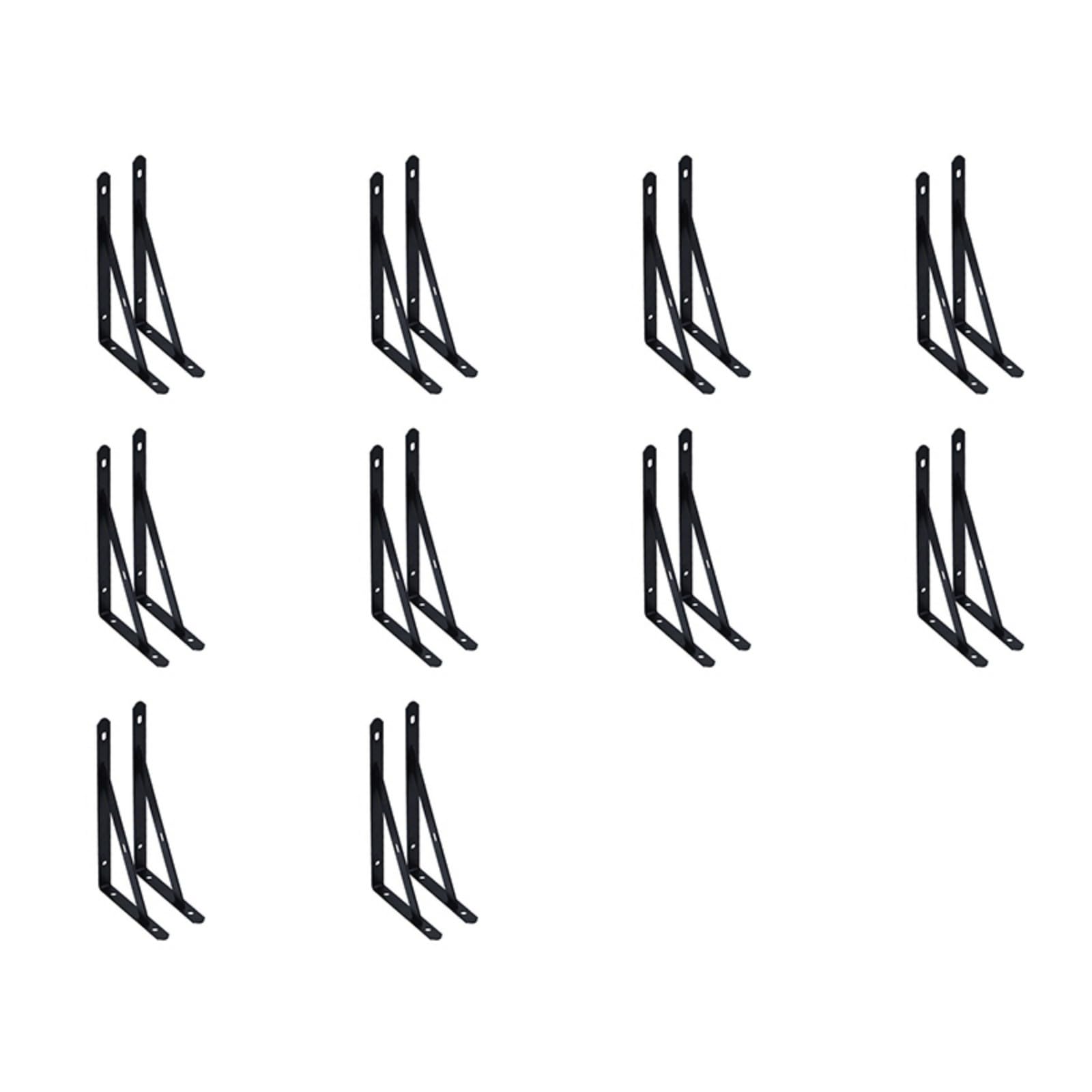 Dailibeer C 10 Pack L Shaped Bracket Iron Triangle Shelf Hardware For Wood Board And Furniture Onnection Projects, Brace Shelves, Brace Mounting Brackets, Abinet Board Onnecting Hardware, Garage Home