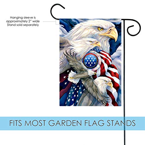 Toland Home Garden 1112378 Stand In Unity Patriotic Flag 12x18 Inch Double Sided Patriotic Garden Flag for Outdoor House Bald Eagle Flag Yard Decoration - Thumbnail 3