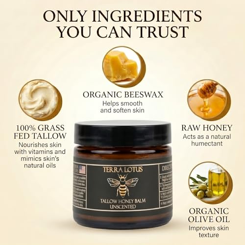 Terra Lotus Organic Beef Tallow Balm - Moisturizing Cream