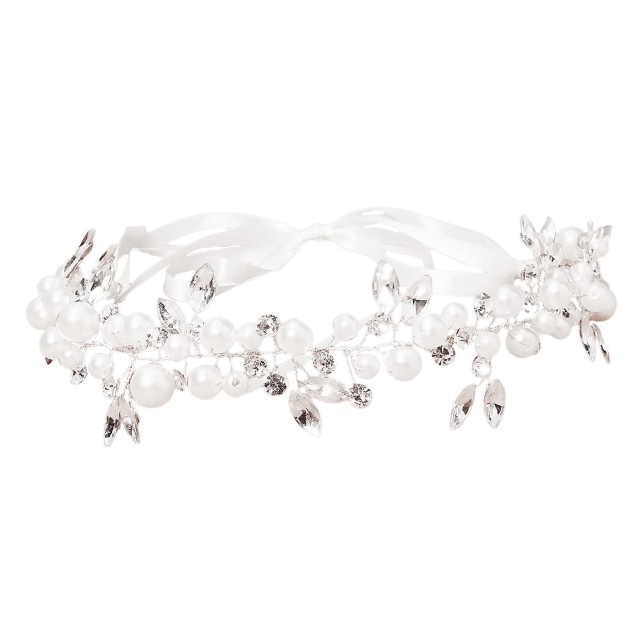 FRCOLOR Braut Haarband Perlen 3 Perlen Stirnband Haarbänder Für Braut Stirnband Haarranke Geburtstags Haarranke Hochzeit e Stirnbänder Tiara Silberne