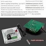 VooGenzek 2 Pieces Cyfrowy Regulator Temperatury W1209 z Obudową, 12V DC Micro Cyfrowy Termostat -50-110°C Elektroniczny Przełącznik Modułu Kontroli Temperatury z Sondą NTC (Czerwony i Niebieski)