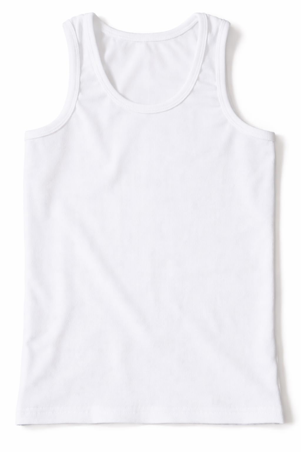 rzlecort Men’s Ribbed Cotton Sleeveless Vest Pack of 1 Soft Stretch Round Neck Gym Tank Top White-picture-48