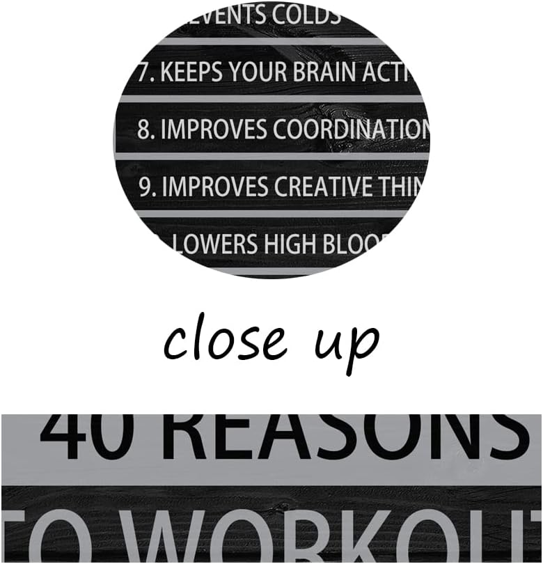40 Reasons to Workout Motivational Quotes Exercise Wall Art Inspirational Fitness Painting Prints on Canvas Inspiring Posters Pictures Print Artwork Decor for Home Office Gym[24''W x 36''H]