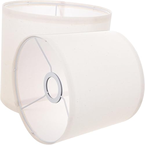 Miniatura 1 de Housoutil 2 piezas de tela de lino decoración retro lámpara de mesa retro mini lámpara de mesa pantalla lámpara de tela pantalla conjunto de 2