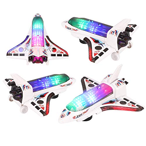 DeVan Bump and Go Electric Space Shuttle Airplane Toy with Flashing 3D Lights and Sounds - Thumbnail 2