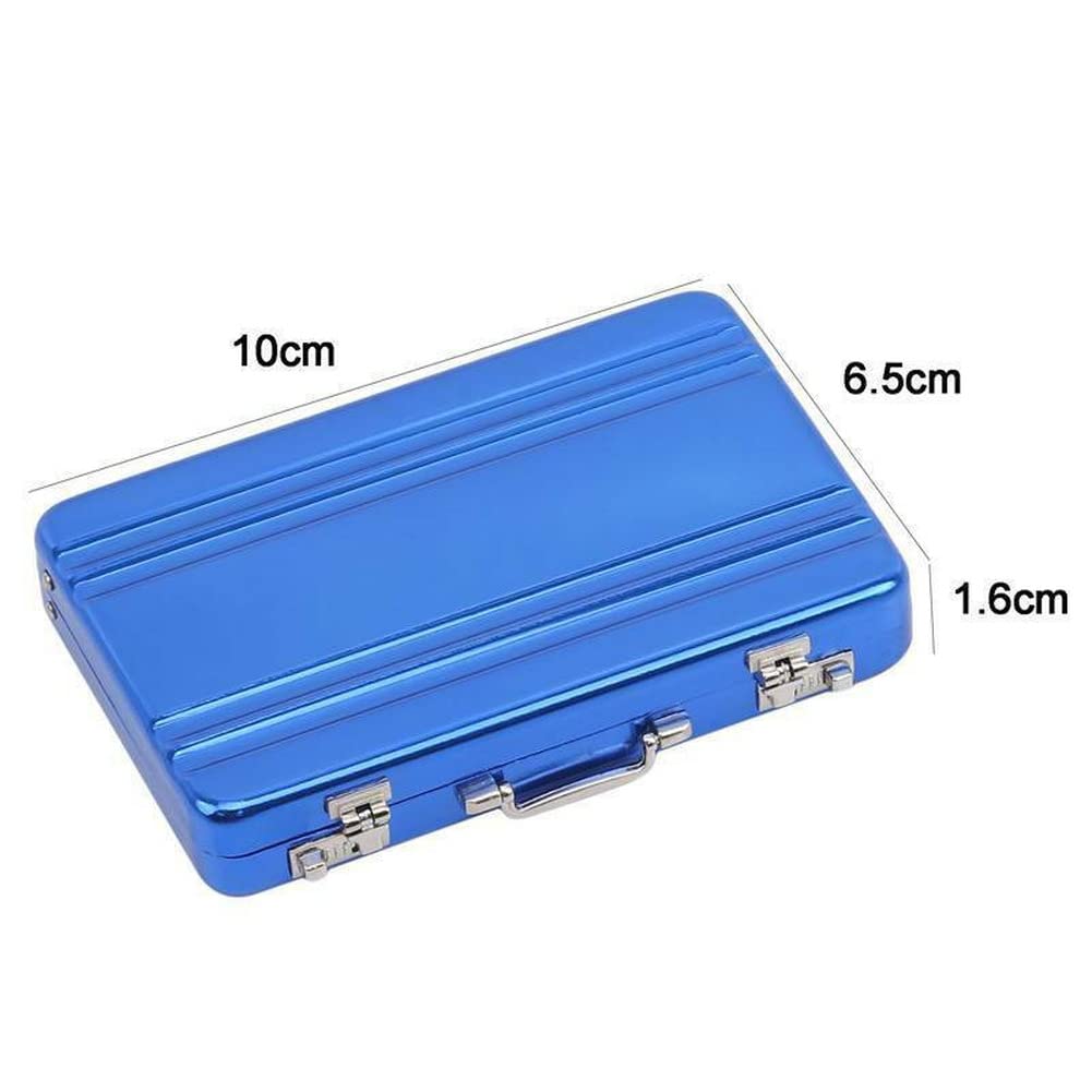 Mini maletín para tarjetas de identificación con forma de maleta, caja para tarjetas de visita, equipaje, Oro, S, Classic