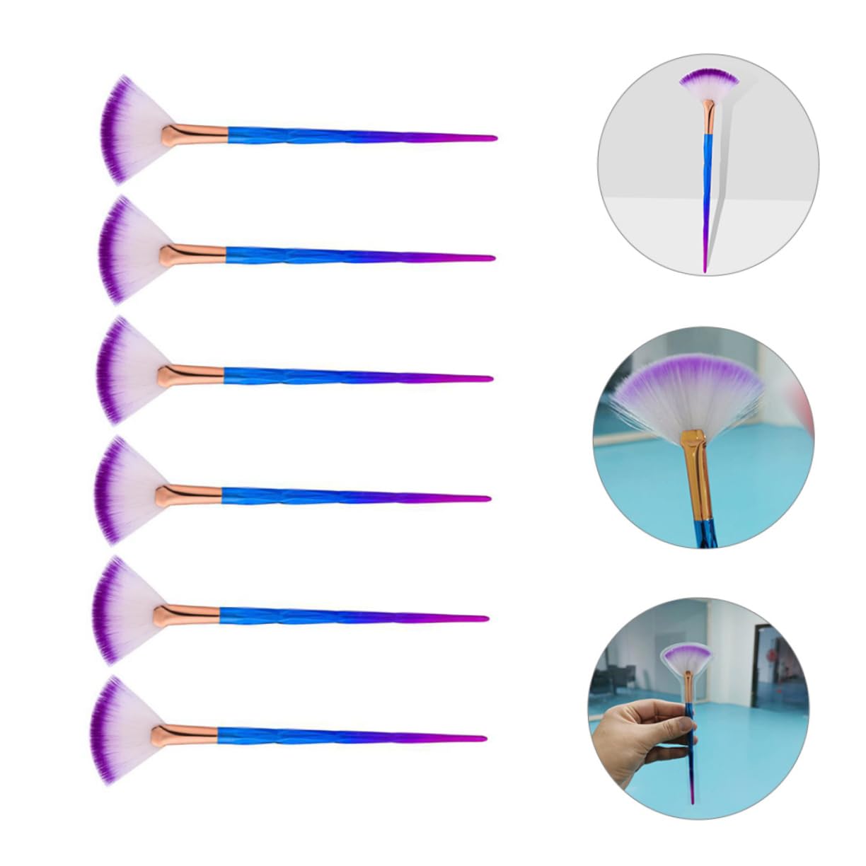 DOITOOL 30pezzi Pennelli Per Applicatore Per Maschera Brush Fan Per Trucco e Blush Strumenti Per Bellezza Professionale Sfumato