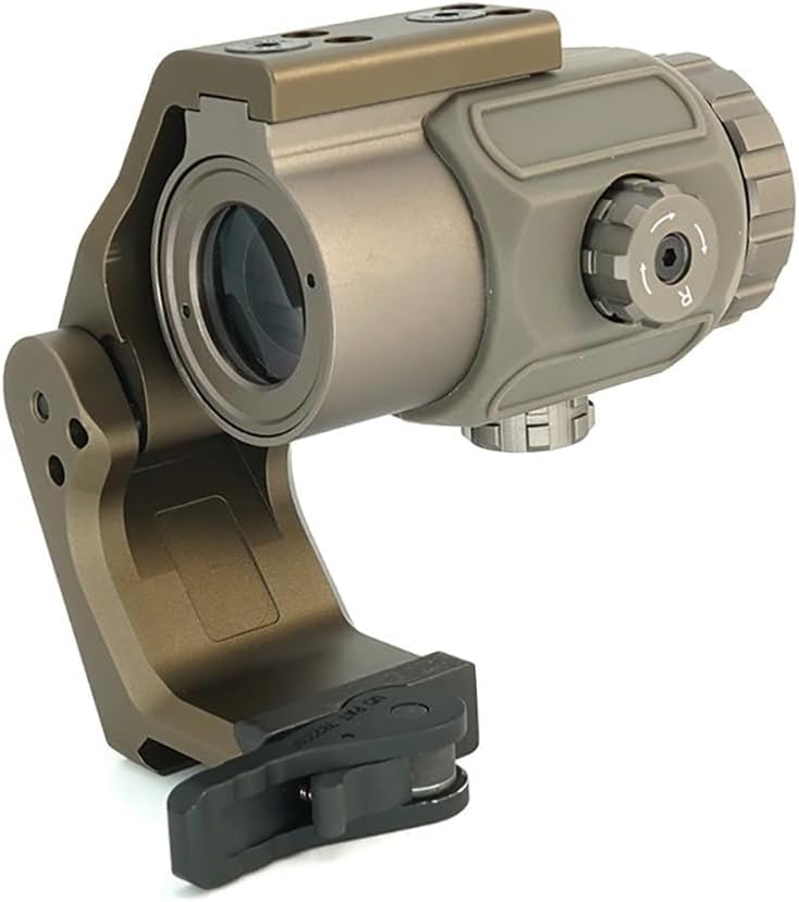 G33 G43 G45 3X 5X Magnifier and 2.26" FTC QD Mount Combo with Standard Base & Spacer Mount，for Red Dot Sight，Quick Release and Flip-to-Center Mechanism，Fits for Standard 20mm Pic Rail System Mounting