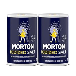 Morton Iodized Salt, All-Purpose, Ideal for Cooking & Table Use, (26 oz), 2-Pack
